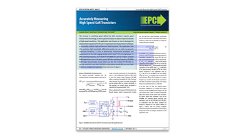 Accurately Measuring High Speed GaN Transistors