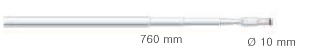 열선 프로브, Ø10mm, 텔레스코프형 핸들