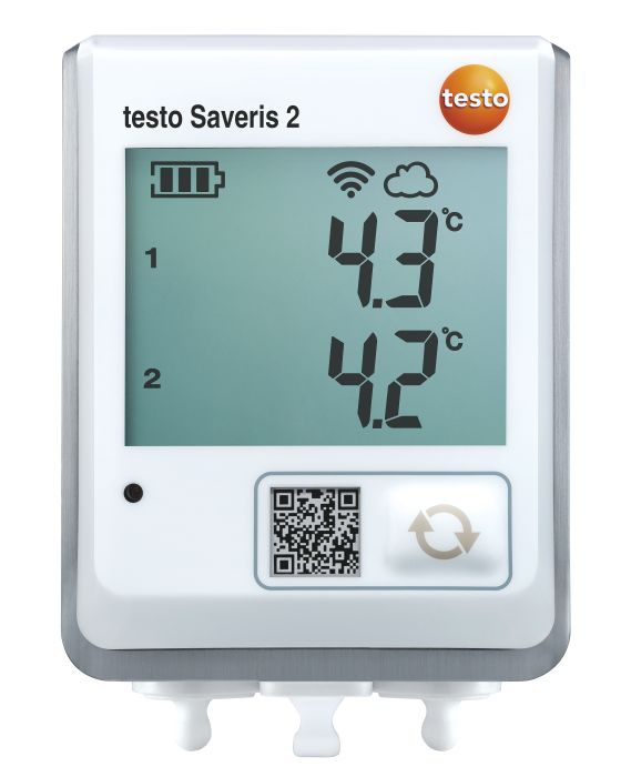 디스플레이가 가능하며 NTC 온도 센서가 내장된 무선 온도 측정 시스템 - testo Saveris 2-T2